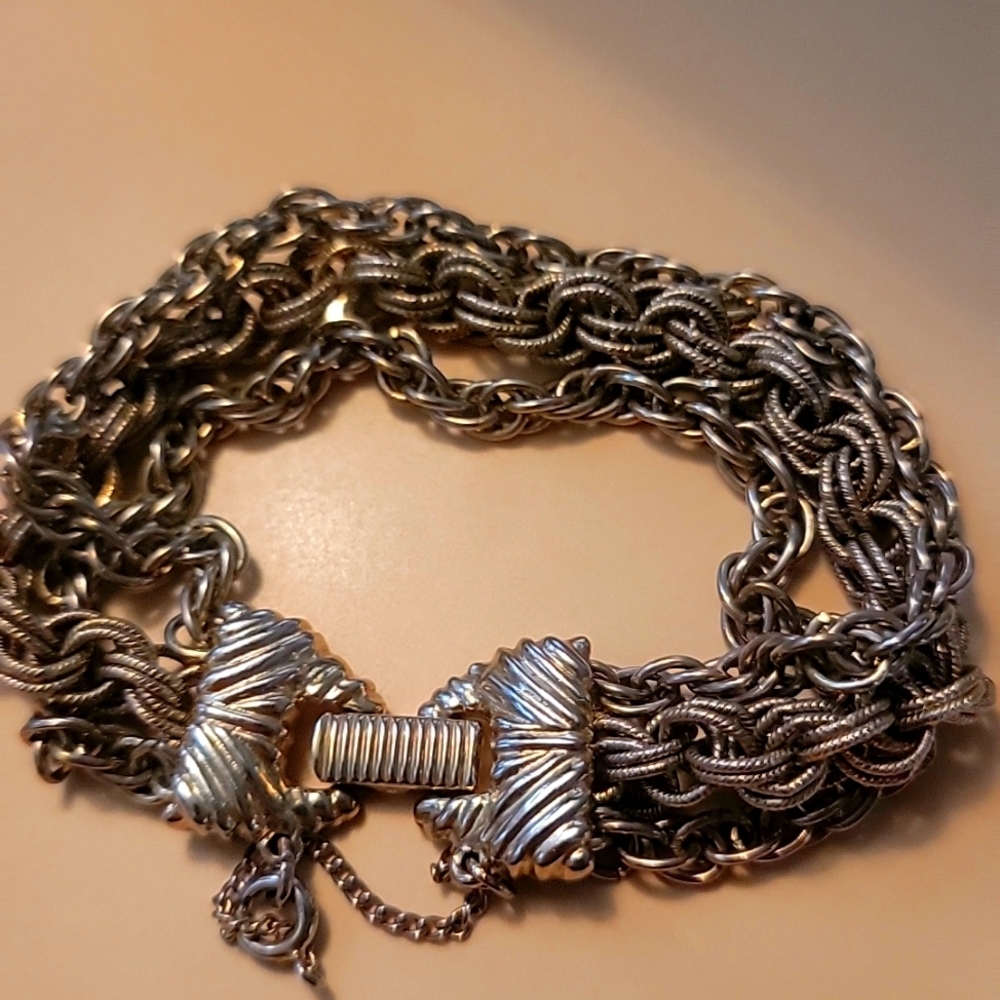 Vintage Goldette Multi-Strand Gold Tone Women's Bracelet